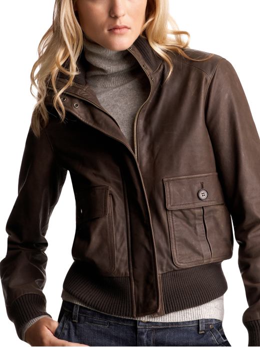 Leather Bomber Jacket Women