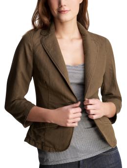 Women: Brown single-button blazer - buffalo