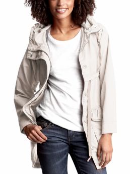 Women: Tiered anorak - beach pebble