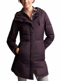 Women: Hooded long puffer - new vineyard