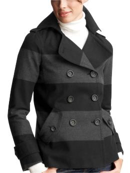 Women: Rugby peacoat - charcoal/black