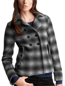 Women's Clothing: Women's Clothing: Shrunken plaid peacoat: Coats Outerwear Event | Gap Women's Clothing: Women's Clothing: Shrunken plaid peacoat: Coats Outerwear Event | Gap