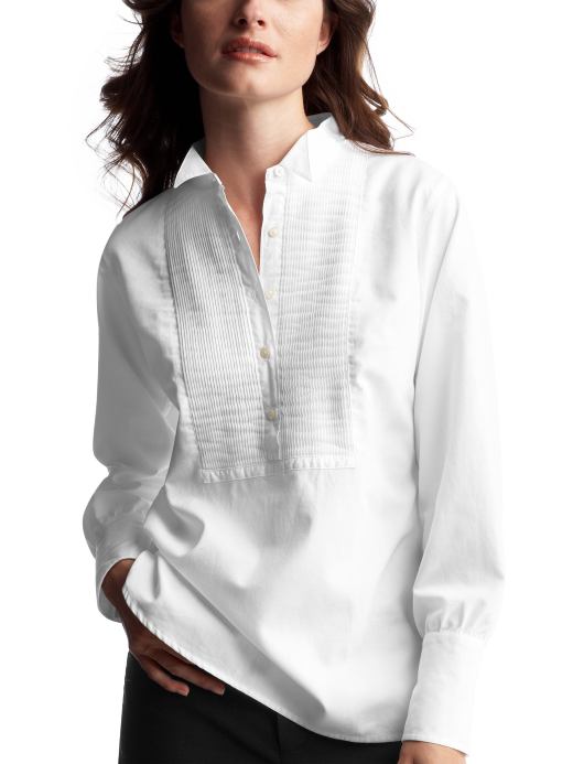 Women: Womens: Pullover tuxedo shirt: Long-sleeved: Tops | Gap from gap.com