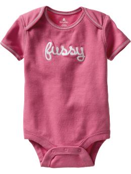A suit to match their mood. - Super soft knit cotton. Short sleeves, overlay shoulders, crew neck. Mood graphic at chest. Snaps at bottom.
