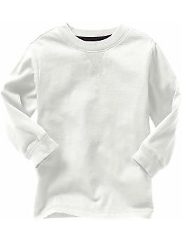 BabyGap: Solid crewneck long-sleeved T - off white