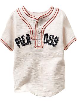 Gap.com: babyGap: Baby Boy: Pier 089 applique henley shirt: Toddler 1-5 yrs: New Arrivals from gap.com