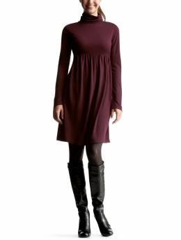 Women: Turtleneck dress - vamp red