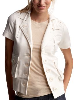 Gap.com: Women: Womens: Button front collared-hoodie: Tops: New Arrivals : gapcom new pockets cap sleeves button front collared-hoodie