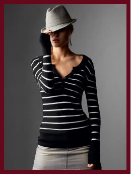 Women: Womens: Gap (PRODUCT) RED striped scoopneck henley: (PRODUCT) RED: Tops | Gap from gap.com