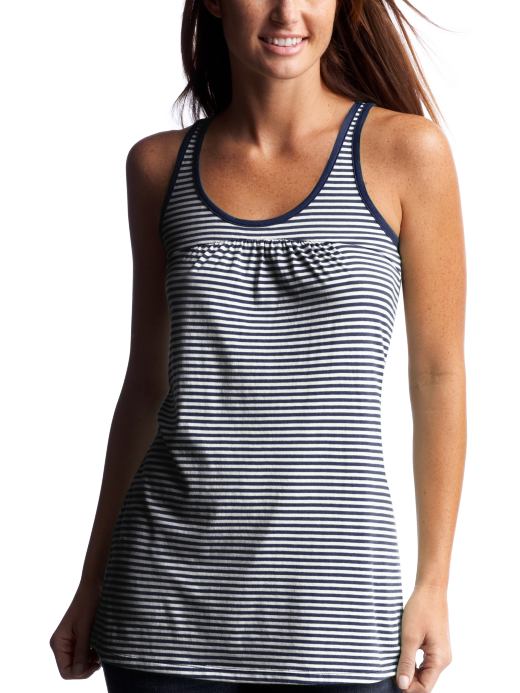 Women: Womens: Striped shirred yoke tank: Tops: New Arrivals | Gap from gap.com