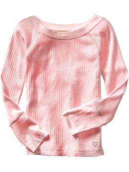 GapKids: Ribbed wideneck T - babe pink