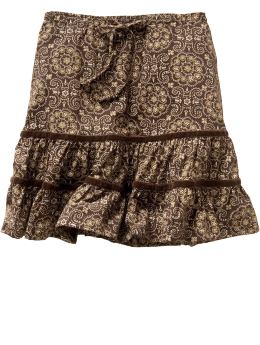 Gap Tiered drawstring skirt - soil brown