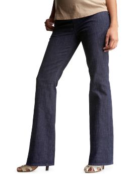 Maternity: Roll panel city fit boot cut jean - rinse