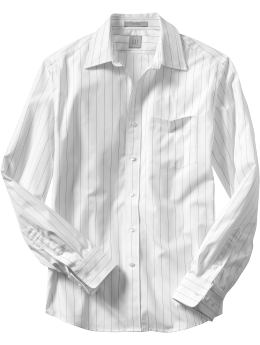 Men: Men: Fitted pinstriped shirt: White Shirts: Shirts | Gap from gap.com