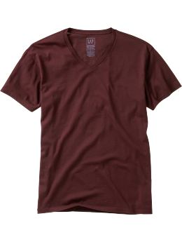 Men: Perfect V-neck T - gypsy garnet