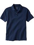Short-sleeved pique polo