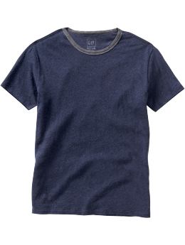 Men: Slub ringer T - navy