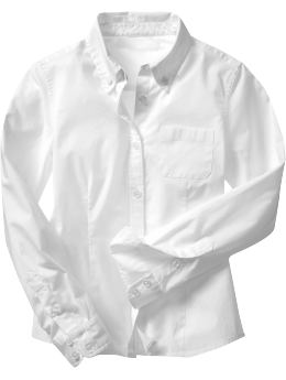 GapKids: Long-sleeved uniform shirt - white