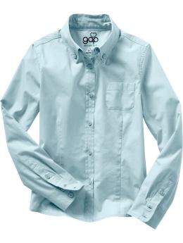 GapKids: Long-sleeved uniform shirt - blue plume