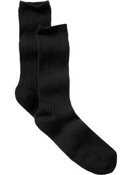 Women: Classic ribbed socks - black