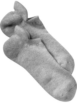 Women: Solid athletic ankle socks - heather gray