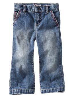 BabyGap: Stitched bootcut jeans - denim