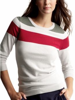 Gap.com: Women: Womens: Striped cotton cashmere sweater: European Collection :  cashmere gap cotton women