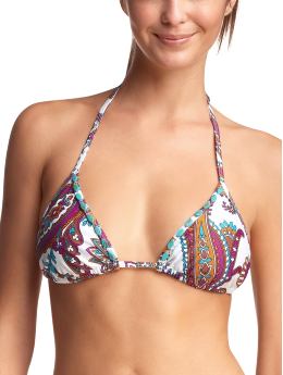 Women's Clothing: Women's Clothing: Beaded paisley triangle top: Patterned Separates 25% Off Swim | Gap from gap.com