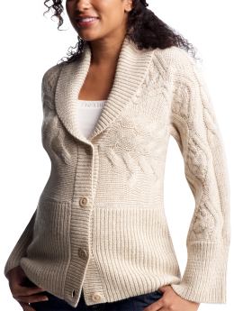 Gap.com: Maternity: Shawl cableknit cardigan: Tops: New Arrivals :  shawl fall wardrobe gap sweater