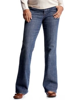GapMaternity: Demi panel city fit medium wash boot cut jeans - denim