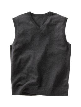 Men: Merino wool sweater vest - grey Men: Merino wool sweater vest - grey