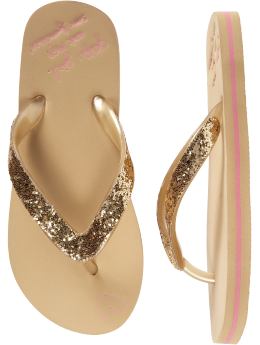 GapKids: Glitzy flip flops - neutral
