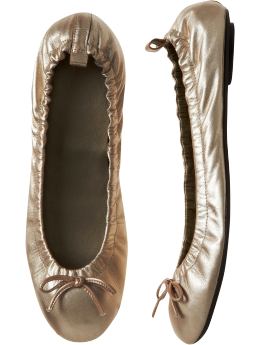 Gap.com: Women: Womens: Scrunched bow-tie ballet flats: Ballet Flats: Shoes :  ballet flats shoes