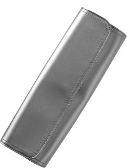 Women: Metallic clutch - metallic silver