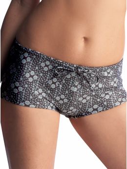 Women: Essential boy short - dark graphite w/ winter dusk dots