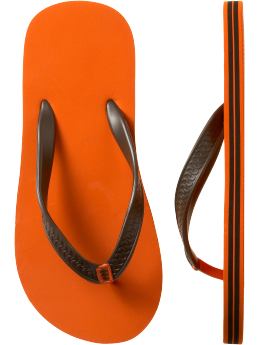 GapKids: Printed flip flops - bright ginger
