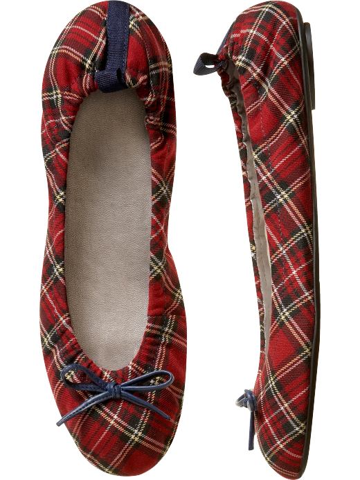 Women: Womens: Scrunched plaid ballet flats: Accessories: New Arrivals | Gap from gap.com