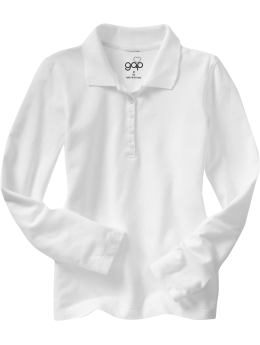 GapKids: Long-sleeved uniform polo - white