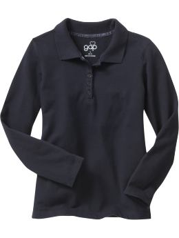 GapKids: Long-sleeved uniform polo - true navy