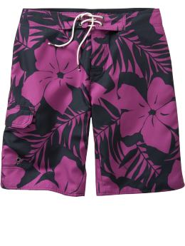 Men: Floral board shorts - true navy