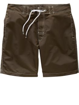 Men: Solid swim trunks - house brown