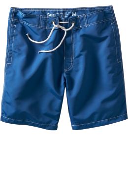 Men: Solid swim trunks - riviera