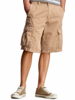 Men: Garment dye twill cargo short - chino cedar