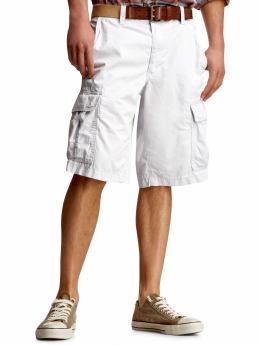 Men: Garment dye twill cargo short - haze