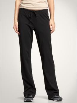 Women: Simple drawstring pants - black