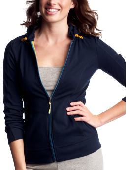 Women: Bungee zip-up hoodie - navy