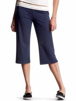 Women: Folded waist capris - navy