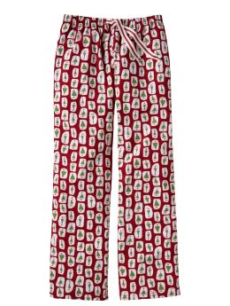 Men: Poplin pajama pants - cinnabar red