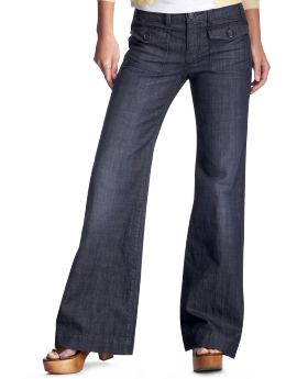 Women: Patch pocket trouser jeans - dark