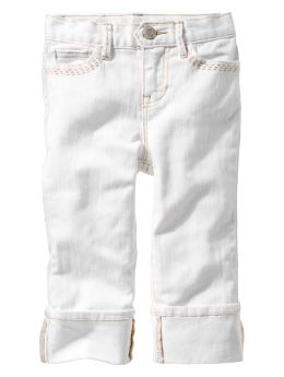 BabyGap: Cuffed white jeans - white